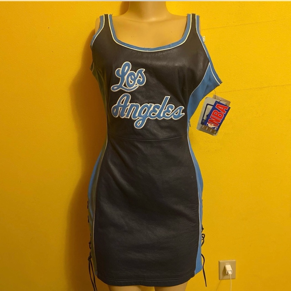 Los Angeles Lakers Hardwood Classics
Women's real leather Blue jersey dress